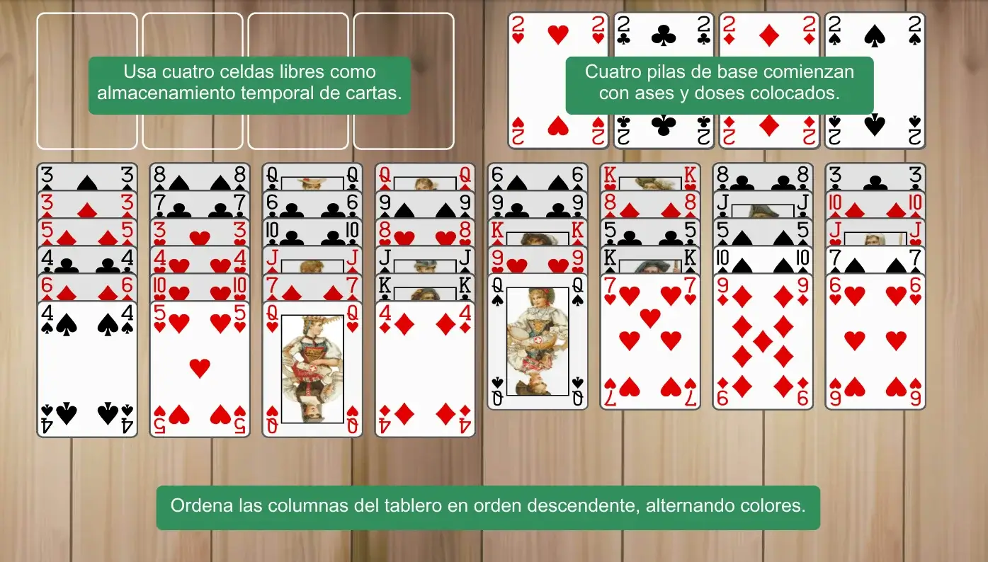 Configuración de FreeCell Fácil